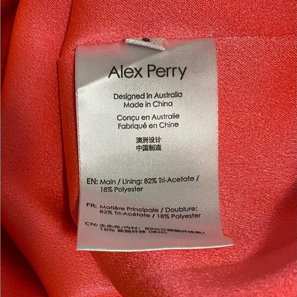 NWT Alex Perry Graves Tie Front Satin Crepe Gown Dress Size 8 - Picture 9 of 10